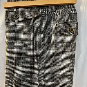 Designer Franco Mirabelli Classic Black and White Checkered Women's Dress Pants.